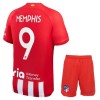 Conjunto (Camiseta+Pantalón Corto) Atlético Madrid Memphis 9 Primera Equipación 23-24 - Niño